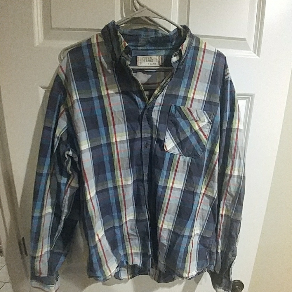 Free planet button down